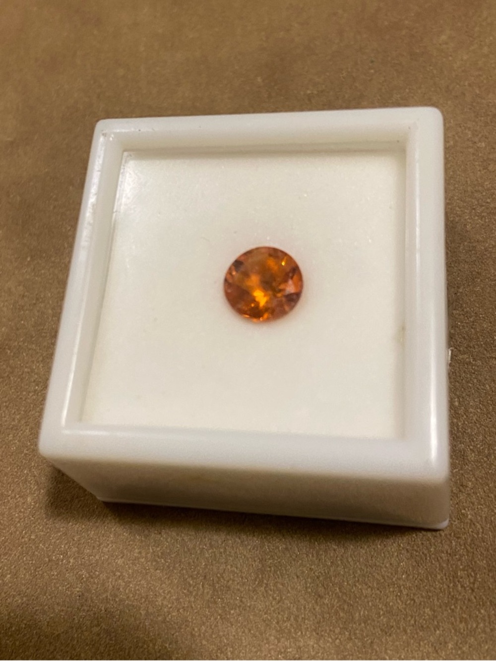 Round Orange Madeira Citrine Gemstone - Single Loose Stone
